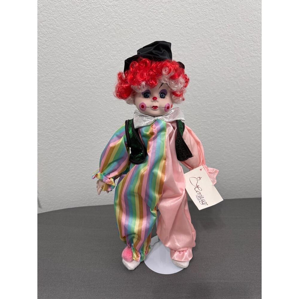 Heritage Collection Multi-colored Wind Up Musical Porcelain Collectible‎ Clown